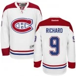 Montreal Canadiens #9 Maurice Richard Premier Away White Jersey - Blackhawks Player Jersey