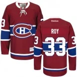 Montreal Canadiens #33 Patrick Roy Authentic Home Red Jersey - Blackhawks Player Jersey