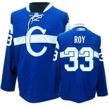 Montreal Canadiens #33 Patrick Roy Premier Third Blue Jersey - Blackhawks Player Jersey