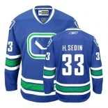 Vancouver Canucks #33 Henrik Sedin Authentic New Third Royal Blue Jersey - Blackhawks Player Jersey
