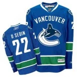 Vancouver Canucks #22 Daniel Sedin Premier Home Navy Blue Jersey - Blackhawks Player Jersey