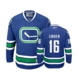 Vancouver Canucks #16 Trevor Linden Premier New Third Royal Blue Jersey - Blackhawks Player Jersey