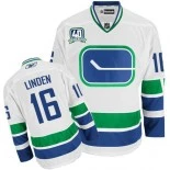 Vancouver Canucks #16 Trevor Linden Authentic Third 40TH White Jersey - Blackhawks Player Jersey
