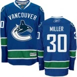 Vancouver Canucks #30 Ryan Miller Authentic Home Navy Blue Jersey - Blackhawks Player Jersey