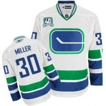 Vancouver Canucks #30 Ryan Miller Authentic Third 40TH White Jersey - Blackhawks Player Jersey