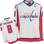 Washington Capitals #8 Alex Ovechkin Premier Away White Jersey - Blackhawks Player Jersey