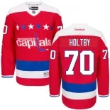 Washington Capitals #70 Braden Holtby Authentic Third Red Jersey - Blackhawks Player Jersey