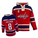 Old Time Hockey Washington Capitals #8 Alex Ovechkin Premier Red Sawyer Hooded Sweatshirt Jersey - Blackhawks Player Jersey