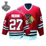 Jeremy Morin Red Throwback Authentic With 2013 Stanley Cup Finals Patch Jersey Size S|M|L|XL|XXL|XXXL|XXXXL