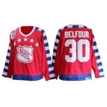 ED Belfour Red Throwback With 75TH Patch Premier Jersey Size S|M|L|XL|XXL|XXXL|XXXXL