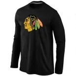Chicago Blackhawks Big - Tall Logo Black Long Sleeve T-Shirt Jersey Shop Online Sale XS|S|M|L|XL|XXL|XXXL