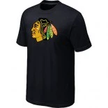 Chicago Blackhawks Big - Tall Logo Black T-Shirt Jersey Shop Online Sale XS|S|M|L|XL|XXL|XXXL
