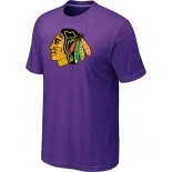 Chicago Blackhawks Logo Purple T-Shirt Jersey Shop Online Sale XS|S|M|L|XL|XXL|XXXL