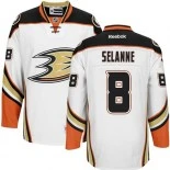 Anaheim Ducks #8 Teemu Selanne Authentic Away White Jersey - Blackhawks Player Jersey