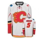 Calgary Flames #5 Mark Giordano Premier Away White Jersey - Blackhawks Player Jersey