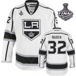 Jonathan Quick White Road Authentic Jersey With Stanley Cup Finals For Sale Size M/48|L/50|XL/52|XXL/54|XXXL/56