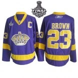 Dustin Brown Purple Authentic With Stanley Cup Jersey For Sale Size M/48|L/50|XL/52|XXL/54|XXXL/56