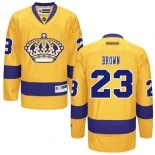 Los Angeles Kings #23 Dustin Brown Authentic Third Gold Jersey - Blackhawks Player Jersey