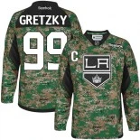 Los Angeles Kings #99 Wayne Gretzky Premier Camo Veterans Day Practice Jersey - Blackhawks Player Jersey