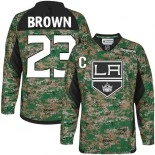 Los Angeles Kings #23 Dustin Brown Authentic Camo Veterans Day Practice Jersey - Blackhawks Player Jersey