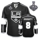 Los Angeles Kings #8 Drew Doughty Premier Home 2014 Stanley Cup Black Jersey - Blackhawks Player Jersey
