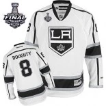 Los Angeles Kings #8 Drew Doughty Premier Away 2014 Stanley Cup White Jersey - Blackhawks Player Jersey