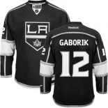 Los Angeles Kings #12 Marian Gaborik Authentic Home Black Jersey - Blackhawks Player Jersey