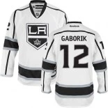 Los Angeles Kings #12 Marian Gaborik Authentic Away White Jersey - Blackhawks Player Jersey