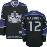 Los Angeles Kings #12 Marian Gaborik Premier Third Black Jersey - Blackhawks Player Jersey