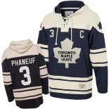 Old Time Hockey Toronto Maple Leafs #3 Dion Phaneuf Authentic Royal Blue Sawyer Hooded Sweatshirt Jersey - Blackhawks Player Jersey