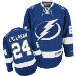 Tampa Bay Lightning #24 Ryan Callahan Authentic Home Blue Jersey - Blackhawks Player Jersey