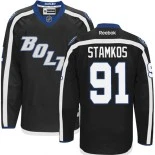 Tampa Bay Lightning #91 Steven Stamkos Premier Third Black Jersey - Blackhawks Player Jersey