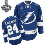 Tampa Bay Lightning #24 Ryan Callahan Premier Home 2015 Stanley Cup Royal Blue Jersey - Blackhawks Player Jersey