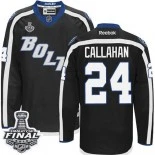 Tampa Bay Lightning #24 Ryan Callahan Premier Third 2015 Stanley Cup Black Jersey - Blackhawks Player Jersey