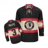 Chicago Blackhawks No.3 Pierre Pilote Authentic Black New Third Jersey Sale Size 48/M|50/L|52/XL|54/XXL|56/XXXL