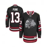 Chicago Blackhawks No.13 CM Punk Authentic Black With White Skull 2014 Stadium Series Jersey Sale Size 48/M|50/L|52/XL|54/XXL|56/XXXL