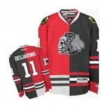 Chicago Blackhawks No.11 And rew Desjardins Authentic Red And Black Two Tone White Skull Jersey Sale Size 48/M|50/L|52/XL|54/XXL|56/XXXL