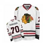 Chicago Blackhawks No.70 Dennis Rasmussen Authentic White Road Jersey Sale Size 48/M|50/L|52/XL|54/XXL|56/XXXL