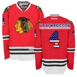 Chicago Blackhawks #4 USA Flag Fashion Niklas Hjalmarsson Red Jersey Sale Size 48/M|50/L|52/XL|54/XXL|56/XXXL