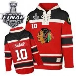 Patrick Sharp Red Sawyer Hooded Sweatshirt Authentic With 2013 Stanley Cup Finals Patch Jersey Size S|M|L|XL|XXL|XXXL|XXXXL