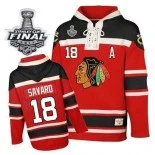 Denis Savard Red Sawyer Hooded Sweatshirt Authentic With 2013 Stanley Cup Finals Patch Jersey Size S|M|L|XL|XXL|XXXL|XXXXL