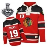 Jonathan Toews Red Sawyer Hooded Sweatshirt Premier With 2013 Stanley Cup Finals Patch Jersey Size S|M|L|XL|XXL|XXXL|XXXXL