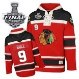 Bobby Hull Red Sawyer Hooded Sweatshirt Authentic With 2013 Stanley Cup Finals Patch Jersey Size S|M|L|XL|XXL|XXXL|XXXXL