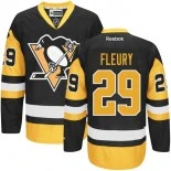 Pittsburgh Penguins #29 Marc-Andre Fleury Authentic Third Black/Gold Jersey - Blackhawks Player Jersey