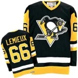 CCM Pittsburgh Penguins #66 Mario Lemieux Premier Throwback Black Jersey - Blackhawks Player Jersey