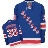New York Rangers #30 Henrik Lundqvist Authentic Home Royal Blue Jersey - Blackhawks Player Jersey