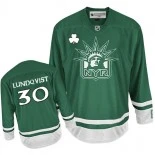 New York Rangers #30 Henrik Lundqvist Authentic Green St Patty's Day Jersey - Blackhawks Player Jersey