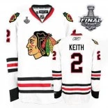 EDGE Chicago Blackhawks #2 Duncan Keith Authentic White Jersey With 2015 Stanley Cup Finals Patch Jersey