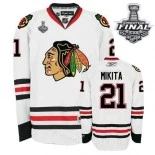 Stan Mikita Premier White With 2013 Stanley Cup Finals Patch Jersey Size S|M|L|XL|XXL|XXXL|XXXXL