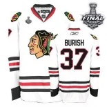 Adam Burish Premier White With 2013 Stanley Cup Finals Patch Jersey Size S|M|L|XL|XXL|XXXL|XXXXL